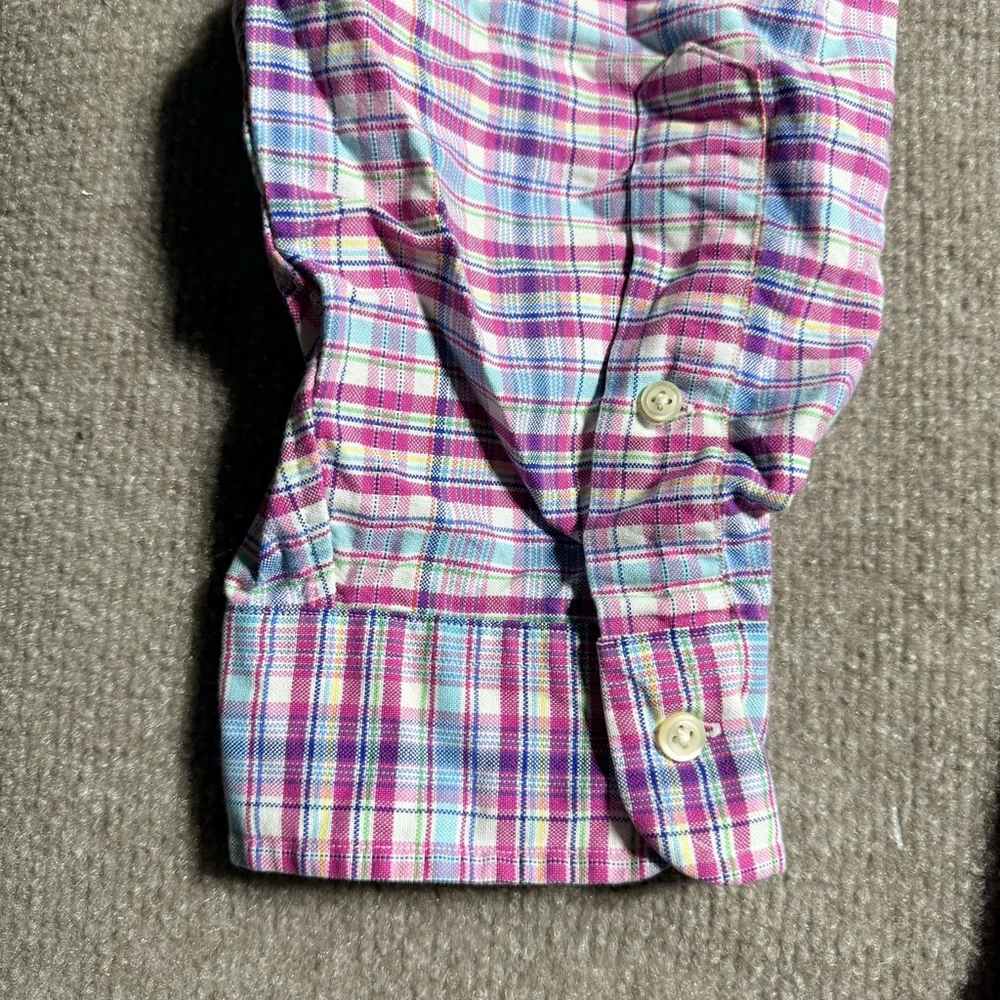 Polo Ralph Lauren Shirt Mens XXL Pink Blue Plaid Classic Fit Oxford Button Down - Picture 7 of 16